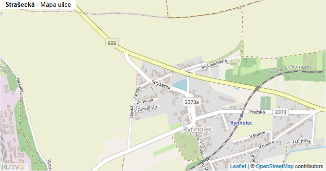 Strašecká - mapa ulice