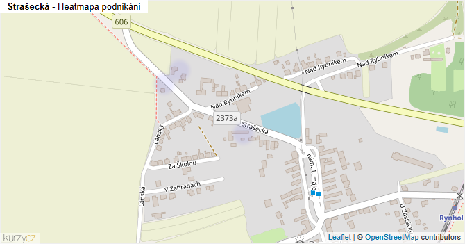 Strašecká - mapa podnikání