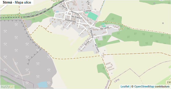 Strmá - mapa ulice