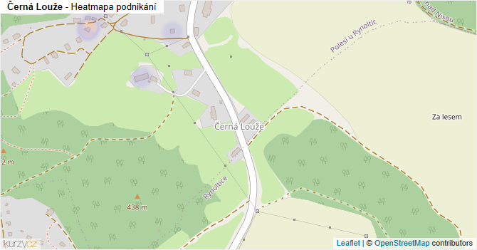 Černá Louže - mapa podnikání