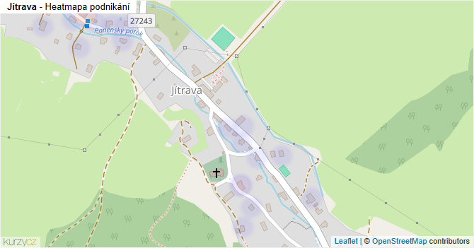 Jítrava - mapa podnikání