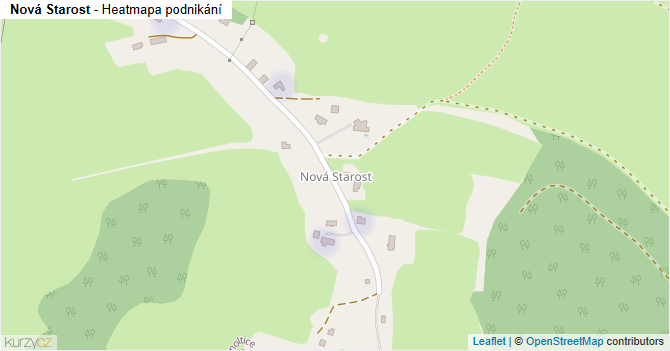 Nová Starost - mapa podnikání
