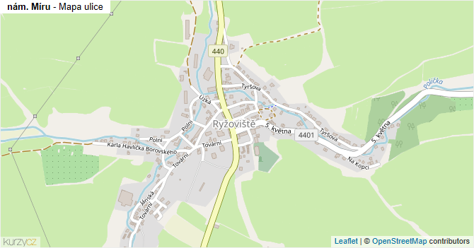 nám. Míru - mapa ulice