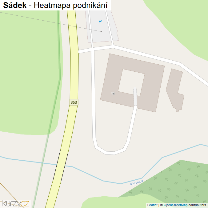 Mapa Sádek - Firmy v obci.