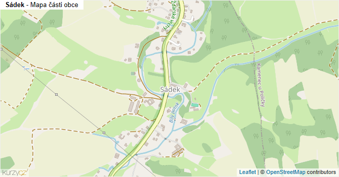 Sádek - mapa části obce