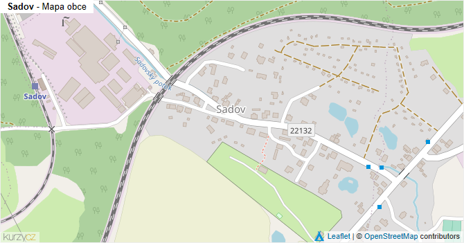 Sadov - mapa obce