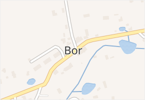Bor v obci Sadov - mapa části obce