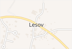 Lesov v obci Sadov - mapa části obce