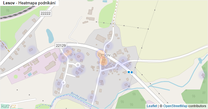 Lesov - mapa podnikání