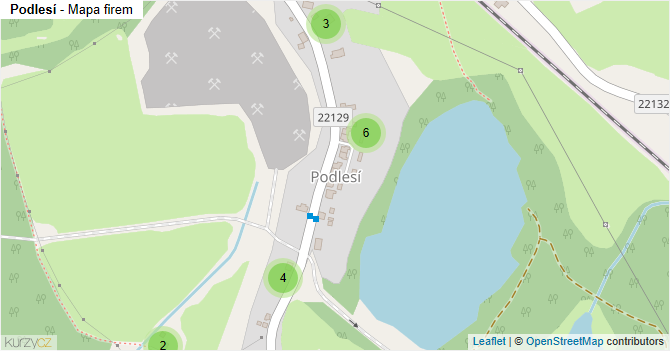 Podlesí - mapa firem