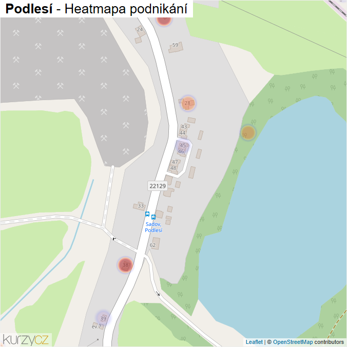 Mapa Podlesí - Firmy v části obce.