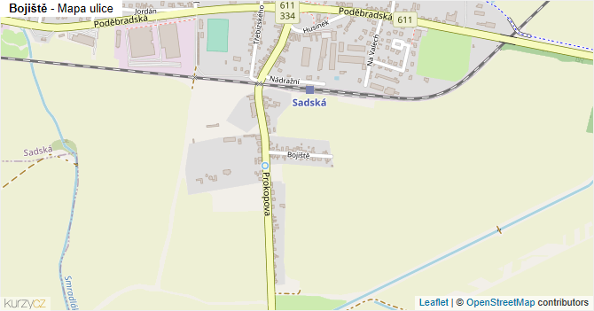 Bojiště - mapa ulice