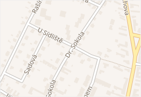 Dr. Sokola v obci Sadská - mapa ulice