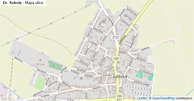 Dr. Sokola - mapa ulice