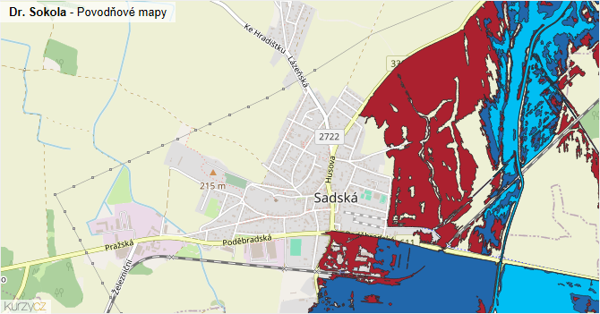 Dr. Sokola - záplavové mapy stoleté vody