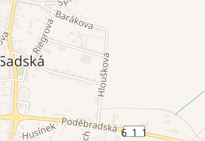 Hlouškova v obci Sadská - mapa ulice