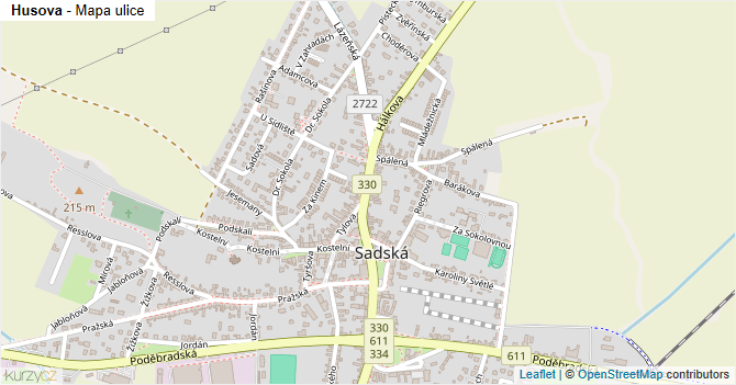 Husova - mapa ulice