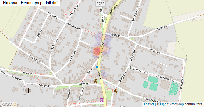 Husova - mapa podnikání