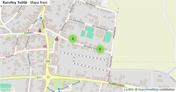 Karoliny Světlé - mapa firem