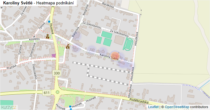 Karoliny Světlé - mapa podnikání