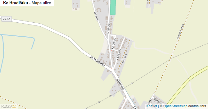 Ke Hradištku - mapa ulice