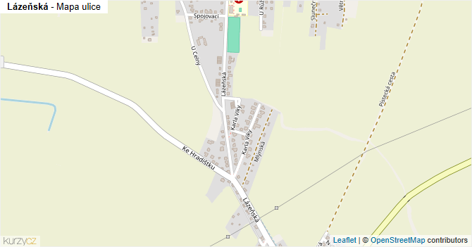 Lázeňská - mapa ulice