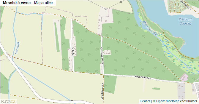 Mrsolská cesta - mapa ulice