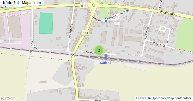 Nádražní - mapa firem