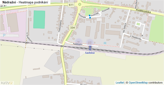 Nádražní - mapa podnikání