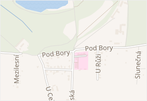 Pod Bory v obci Sadská - mapa ulice
