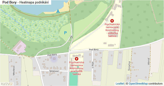 Pod Bory - mapa podnikání