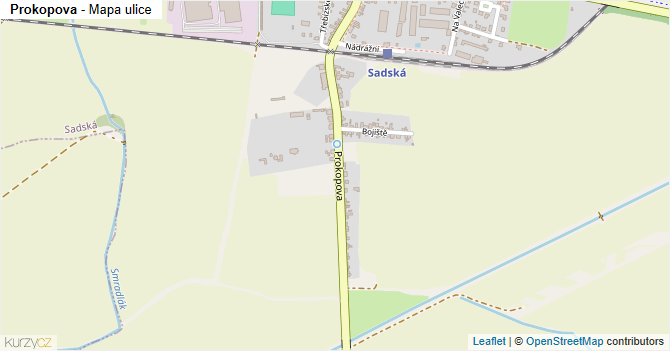 Prokopova - mapa ulice