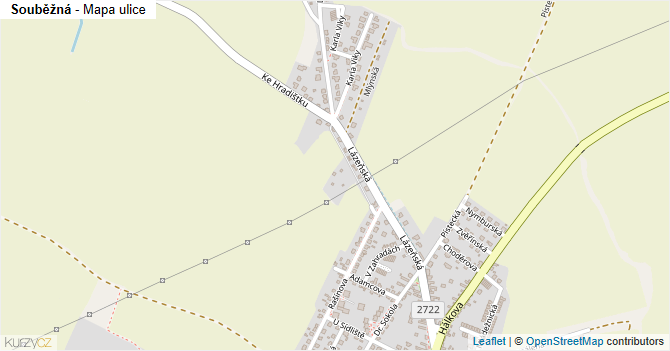 Souběžná - mapa ulice