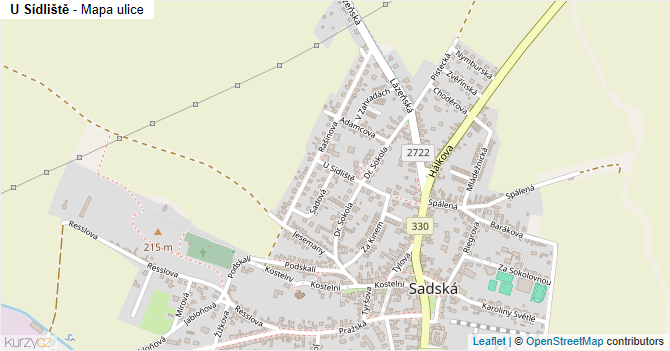 U Sídliště - mapa ulice