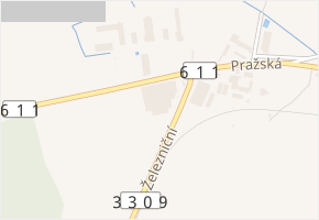 Železniční v obci Sadská - mapa ulice