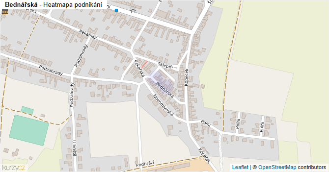 Bednářská - mapa podnikání