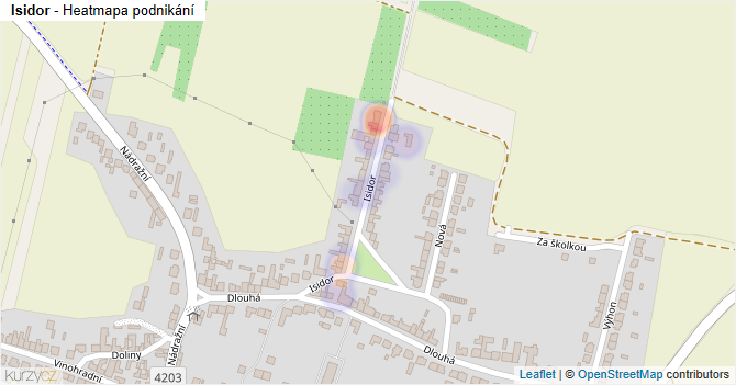 Isidor - mapa podnikání