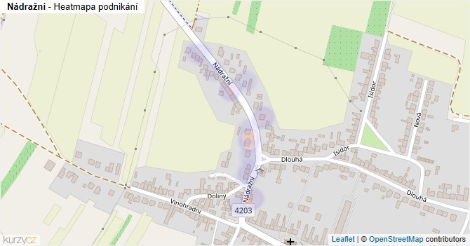 Nádražní - mapa podnikání