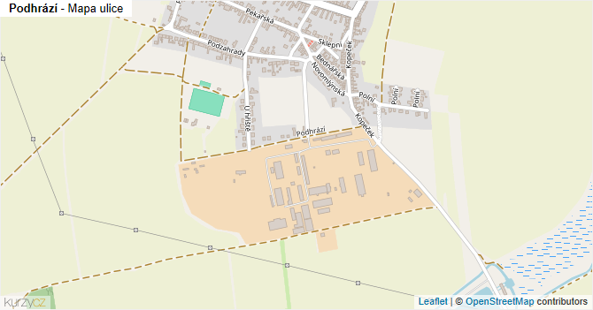 Podhrází - mapa ulice