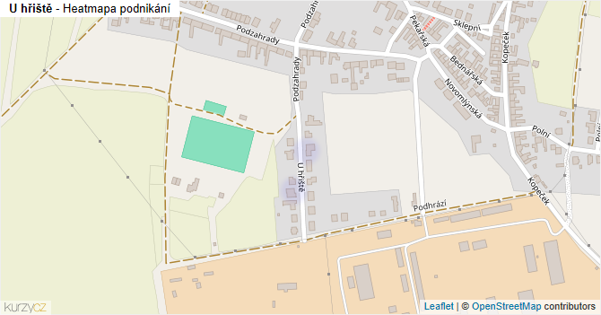 U hřiště - mapa podnikání