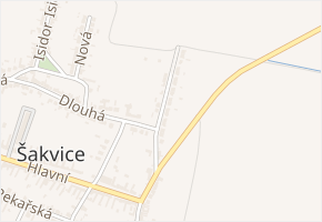 Výhon v obci Šakvice - mapa ulice