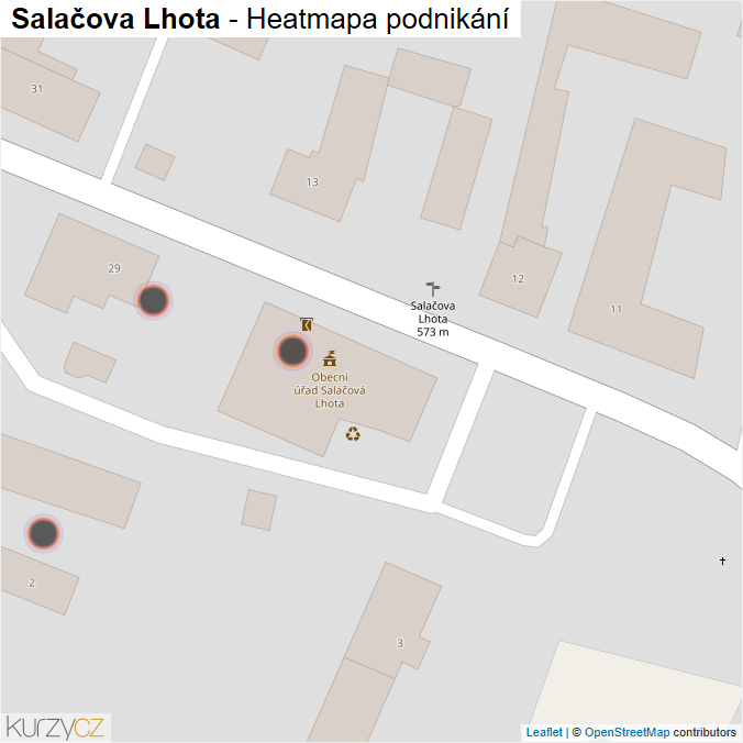 Mapa Salačova Lhota - Firmy v obci.