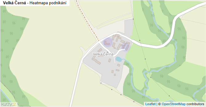 Velká Černá - mapa podnikání