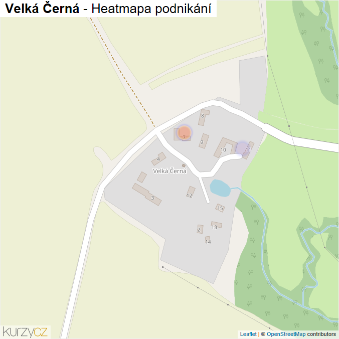 Mapa Velká Černá - Firmy v části obce.