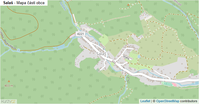 Salaš - mapa části obce