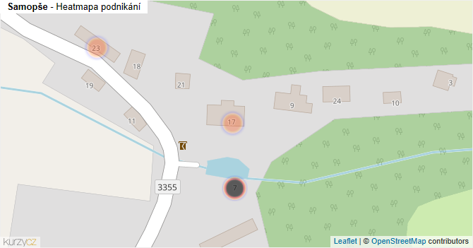 Samopše - mapa podnikání