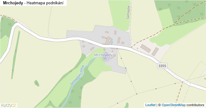 Mrchojedy - mapa podnikání