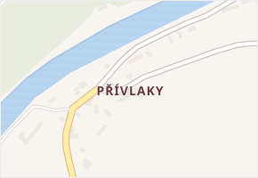 Přívlaky v obci Samopše - mapa části obce