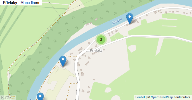 Přívlaky - mapa firem