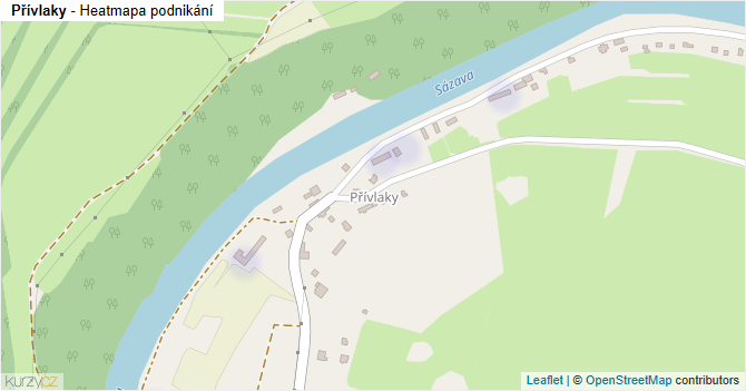 Přívlaky - mapa podnikání